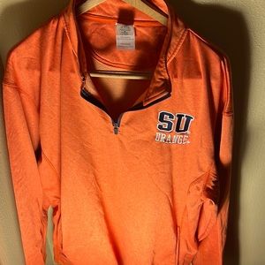 NCAA Rivalry Threads Men’s SU Orange Quarter Zip Sweatshirt Color Orange